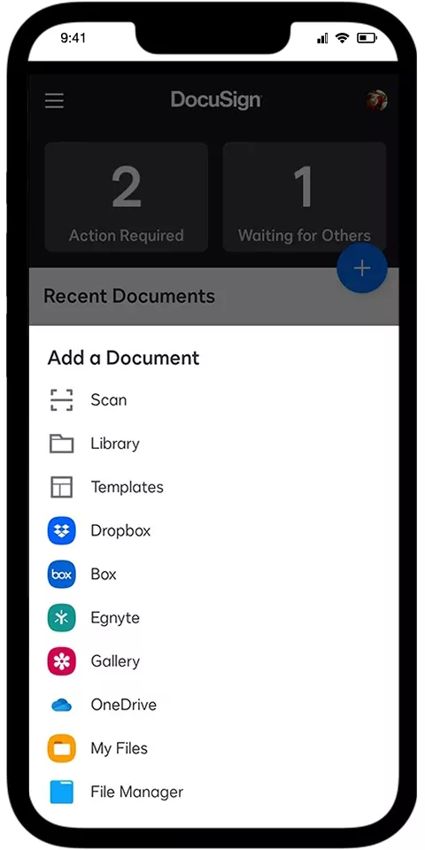 DocuSign mobile view 2