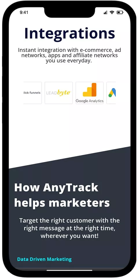 AnyTrack Mobile View 1