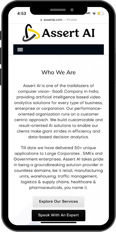 Assert AI Mobile promo